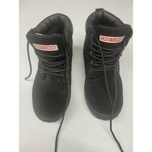 Craftman Size 3 Kids Black Velvet Lace-Up Ankle Boots casual wear